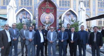 تجدید بیعت وادای احترام مدیر عامل شرکت مادر تخصصی و مدیران عامل صندوقهای منطقه ۵ کشور با سردار شهید حاج قاسم سلیمانی